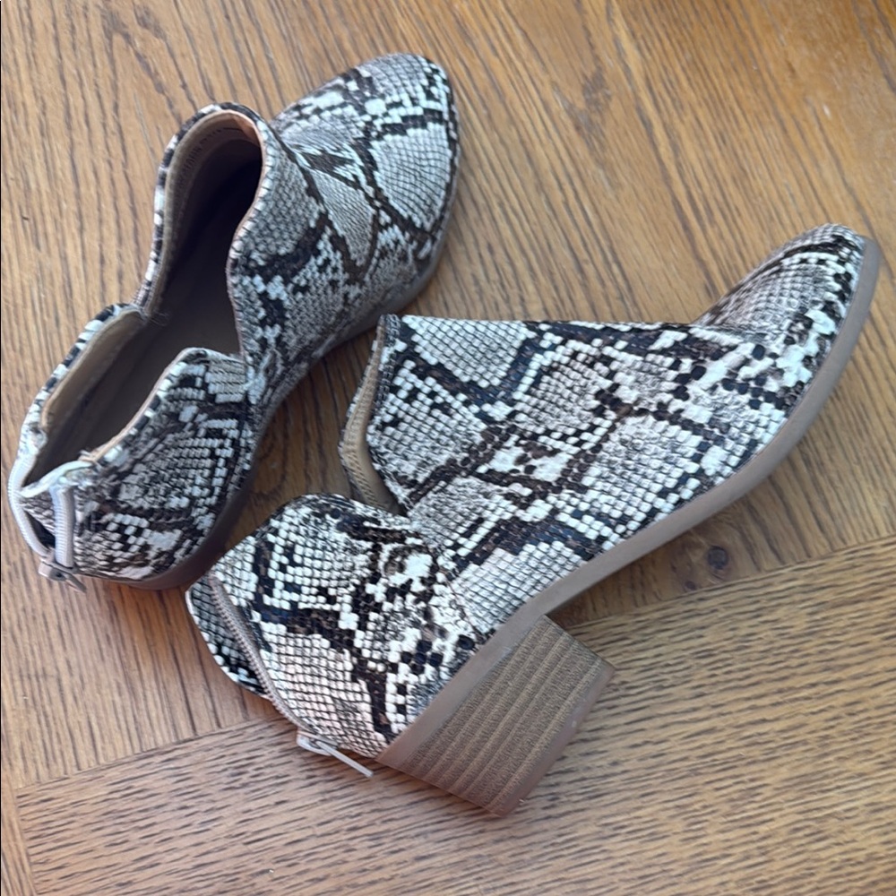 Snakeskin Ankle Boots